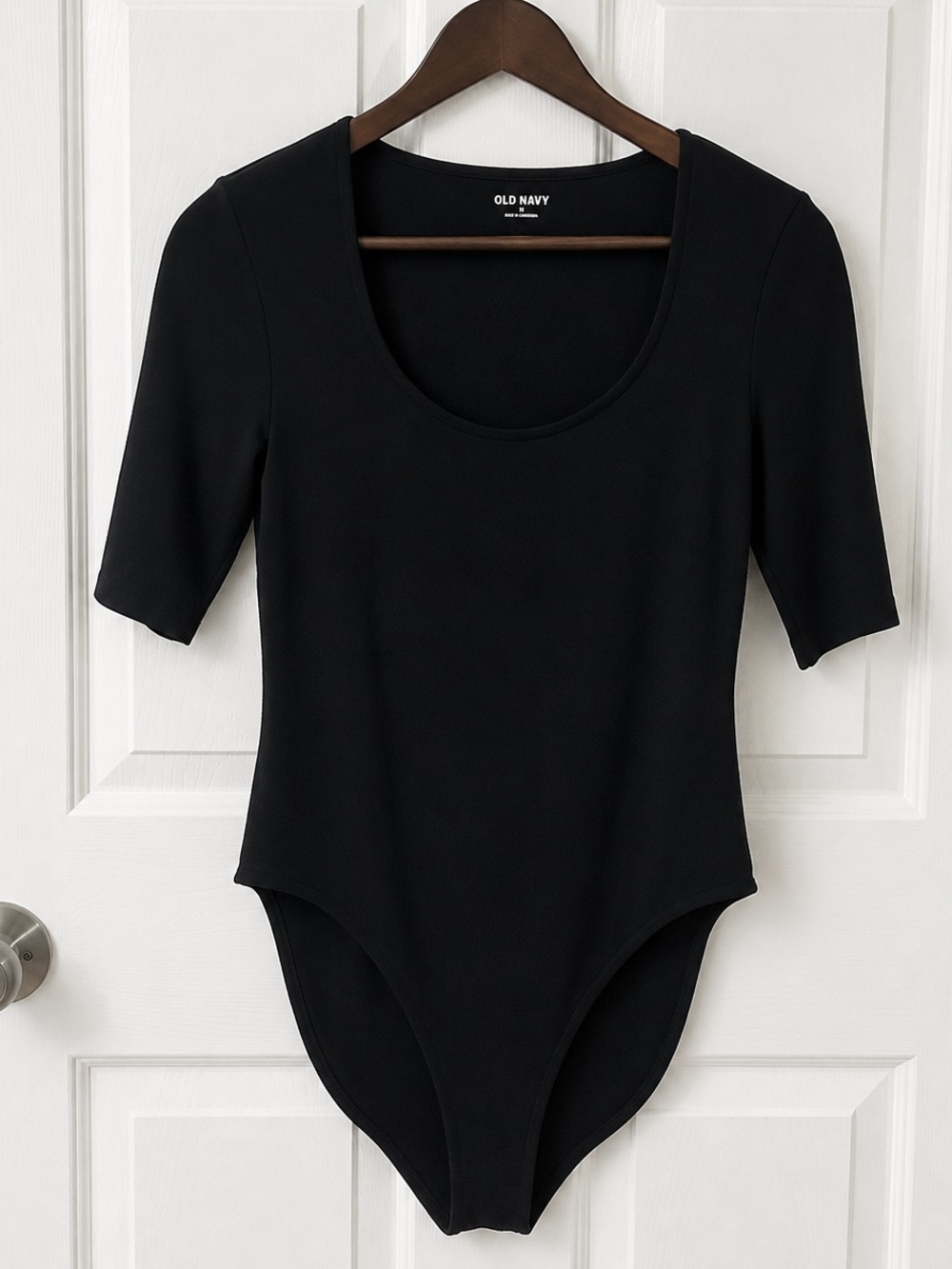 Old Navy Classic Black Sweetheart Neck Bodysuit - Size M